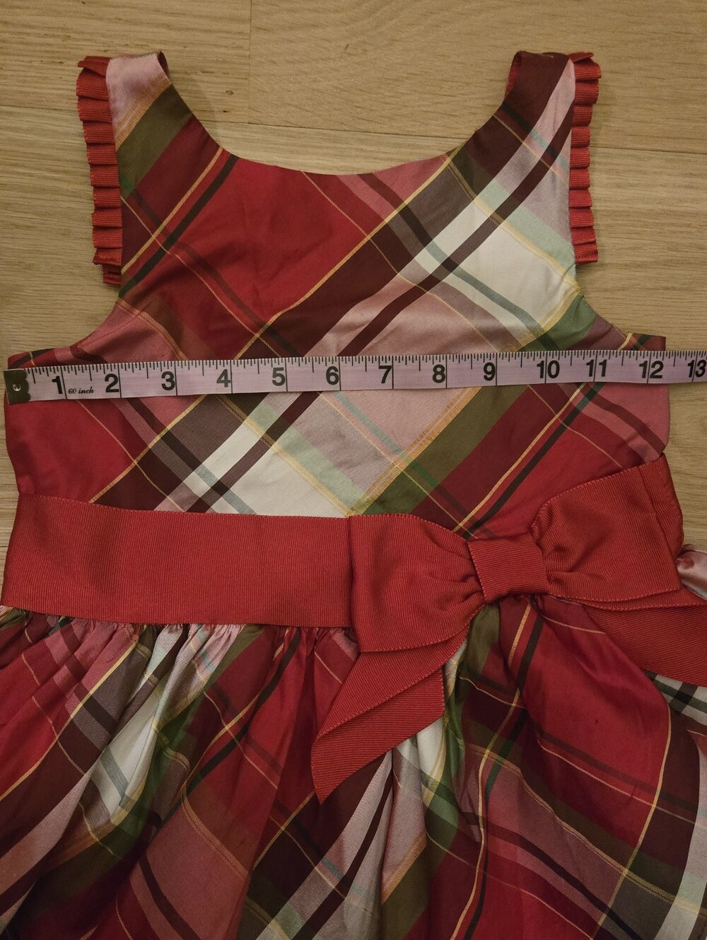Janie and Jack Vibrant Red Plaid Dress - Picture 9 of 10